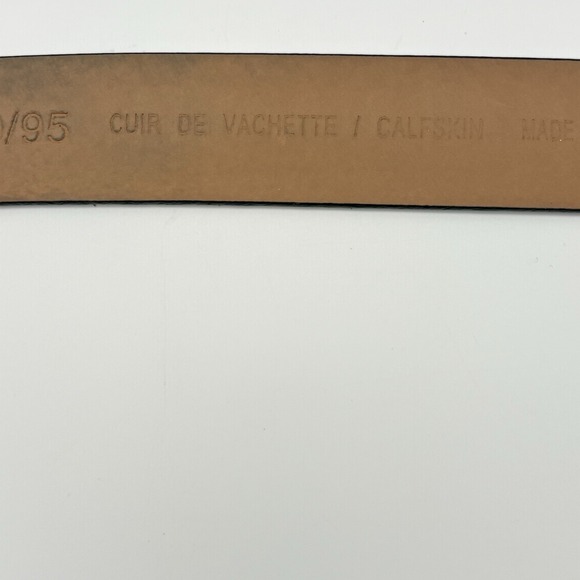 Caroll Calfskin  Embossed Python Effect Genuine Leather Belt Black Made In Italy - Picture 5 of 10